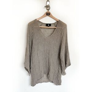 Su Luxury Resort Wear Linen Crinkle Top One Size